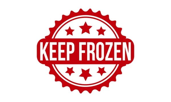 Mantenga Sello Goma Congelada Red Keep Frozen Rubber Grunge Sello — Vector de stock