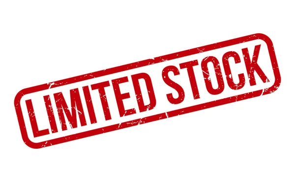 Sınırlı Kauçuk Damgası. Kırmızı Limited Stock Rubber Grunge Mühür Vektör Çizimi - Vektör