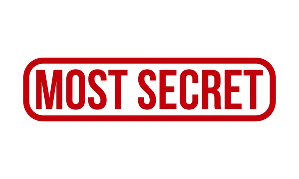 ほとんどの秘密のゴムスタンプ レッド最も秘密のラバーグランジスタンプシールベクトルイラスト — ストックベクタ