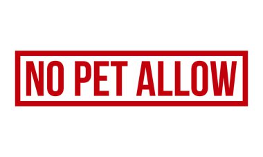Pet Let Lastik Damga yok. Kırmızı Hayvan Yasaktır Kauçuk Grunge Mühür Vektör Resimlerine İzin Verin