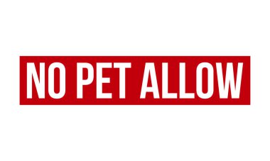Pet Let Lastik Damga yok. Kırmızı Hayvan Yasaktır Kauçuk Grunge Mühür Vektör Resimlerine İzin Verin