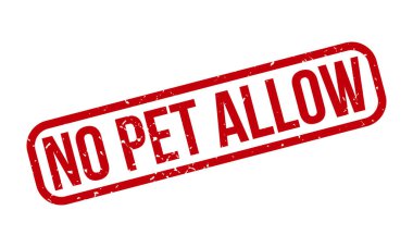 Pet Let Lastik Damga yok. Kırmızı Hayvan Yasaktır Kauçuk Grunge Mühür Vektör Resimlerine İzin Verin