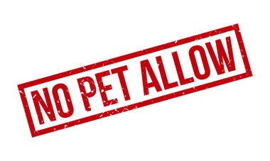Pet Let Lastik Damga yok. Kırmızı Hayvan Yasaktır Kauçuk Grunge Mühür Vektör Resimlerine İzin Verin