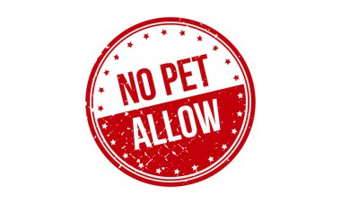 Pet Let Lastik Damga yok. Kırmızı Hayvan Yasaktır Kauçuk Grunge Mühür Vektör Resimlerine İzin Verin