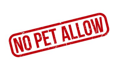 Pet Let Lastik Damga yok. Kırmızı Hayvan Yasaktır Kauçuk Grunge Mühür Vektör Resimlerine İzin Verin