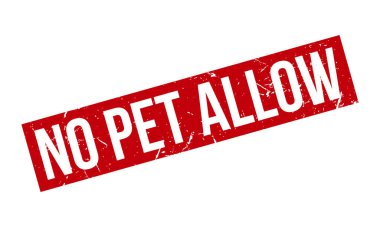 Pet Let Lastik Damga yok. Kırmızı Hayvan Yasaktır Kauçuk Grunge Mühür Vektör Resimlerine İzin Verin