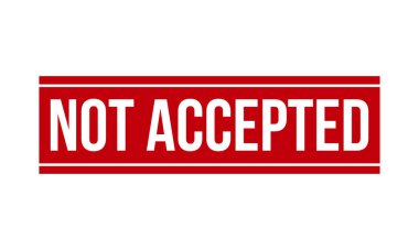 Kabul Edilmeyen Lastik Damga. Kırmızı Kabul Edilmeyen Kauçuk Grunge Mühür Vektör İllüstrasyonu - Vektör