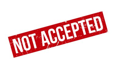 Kabul Edilmeyen Lastik Damga. Kırmızı Kabul Edilmeyen Kauçuk Grunge Mühür Vektör İllüstrasyonu - Vektör