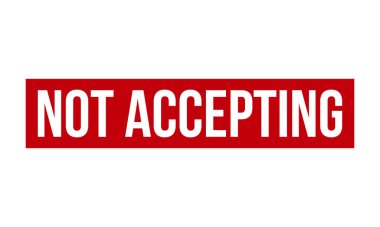 Lastik Grunge Mühür Vektör İllüstrasyonunu Kabul Etmiyor