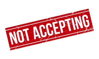 Lastik Grunge Mühür Vektör İllüstrasyonunu Kabul Etmiyor