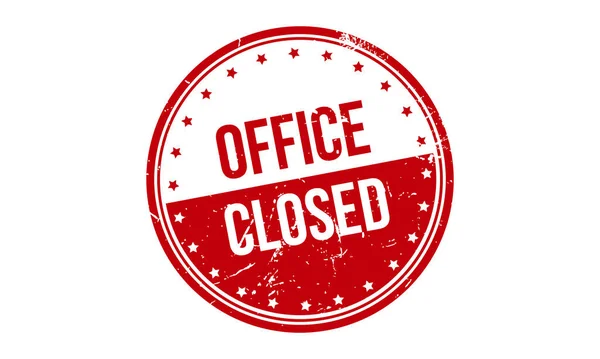 Ofis Kapalı Lastik Damga. Kırmızı Ofis Kapalı Kauçuk Grunge Mühür Vektör İllüstrasyonu