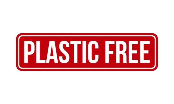 Пластиковая Бесплатная Резиновая Марка Вектор Красной Пластмассовой Пломбы — стоковый вектор