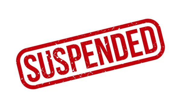 Sello Goma Suspendido Sello Sello Grunge Goma Suspendida Roja Vector — Archivo Imágenes Vectoriales