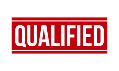 Kalifiye Lastik Damga. Kırmızı Nitelikli Kauçuk Grunge Mühür Vektör Çizimi - Vektör