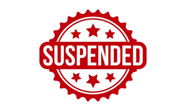 Sello Goma Suspendido Sello Sello Grunge Goma Suspendida Roja Vector — Archivo Imágenes Vectoriales