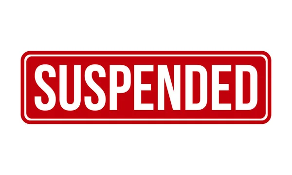 Sello Goma Suspendido Sello Sello Grunge Goma Suspendida Roja Vector — Archivo Imágenes Vectoriales