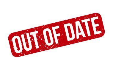 Tarihi geçmiş Lastik Damga. Kırmızı Eskimiş Kauçuk Grunge Mühür Vektör İllüstrasyonu - Vektör