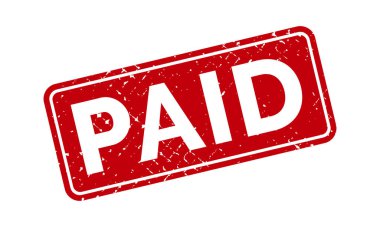 Kiralık Lastik Damga. Kırmızı Ücretli Kauçuk Grunge Mühür Vektör İllüstrasyonu - Vektör