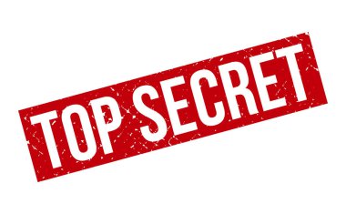 Çok Gizli Kauçuk Damgası. Kırmızı Çok Gizli Kauçuk Grunge Mühür Vektör İllüstrasyonu - Vektör