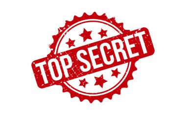 Çok Gizli Kauçuk Damgası. Kırmızı Çok Gizli Kauçuk Grunge Mühür Vektör İllüstrasyonu - Vektör