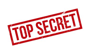 Çok Gizli Kauçuk Damgası. Kırmızı Çok Gizli Kauçuk Grunge Mühür Vektör İllüstrasyonu - Vektör