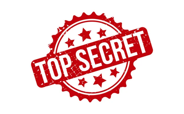 Çok Gizli Kauçuk Damgası. Kırmızı Çok Gizli Kauçuk Grunge Mühür Vektör İllüstrasyonu - Vektör