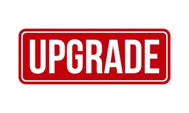 Lastik pulu yükselt. Kırmızı Güncelleme Kauçuk Grunge Mühür Vektör İllüstrasyonu