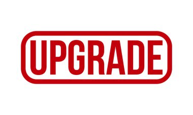 Lastik pulu yükselt. Kırmızı Güncelleme Kauçuk Grunge Mühür Vektör İllüstrasyonu