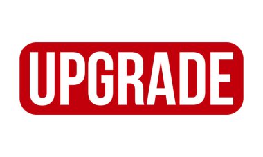 Lastik pulu yükselt. Kırmızı Güncelleme Kauçuk Grunge Mühür Vektör İllüstrasyonu