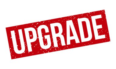 Lastik pulu yükselt. Kırmızı Güncelleme Kauçuk Grunge Mühür Vektör İllüstrasyonu