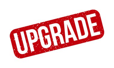 Lastik pulu yükselt. Kırmızı Güncelleme Kauçuk Grunge Mühür Vektör İllüstrasyonu