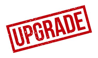 Lastik pulu yükselt. Kırmızı Güncelleme Kauçuk Grunge Mühür Vektör İllüstrasyonu