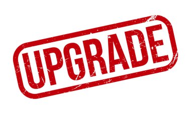 Lastik pulu yükselt. Kırmızı Güncelleme Kauçuk Grunge Mühür Vektör İllüstrasyonu