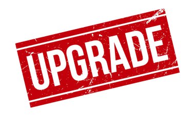 Lastik pulu yükselt. Kırmızı Güncelleme Kauçuk Grunge Mühür Vektör İllüstrasyonu