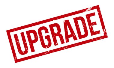 Lastik pulu yükselt. Kırmızı Güncelleme Kauçuk Grunge Mühür Vektör İllüstrasyonu