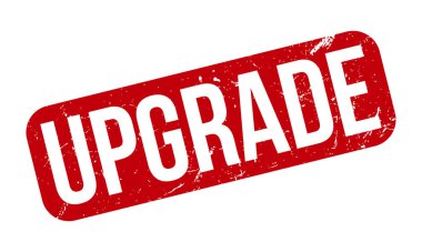 Lastik pulu yükselt. Kırmızı Güncelleme Kauçuk Grunge Mühür Vektör İllüstrasyonu