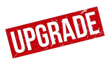 Lastik pulu yükselt. Kırmızı Güncelleme Kauçuk Grunge Mühür Vektör İllüstrasyonu