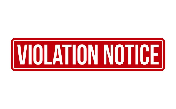 Violation Notice Rubber Stamp Red Violation Notice Rubber Grunge Stamp — Stock Vector