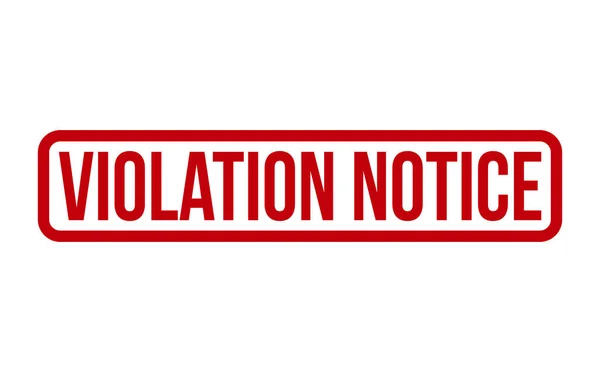 Violation Notice Rubber Stamp Red Violation Notice Rubber Grunge Stamp — Stock Vector