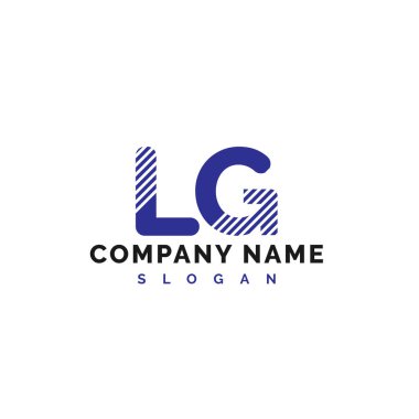 LG Harf Logosu Tasarımı. LG Harf Logo Vektörü İllüstrasyonu - Vektör