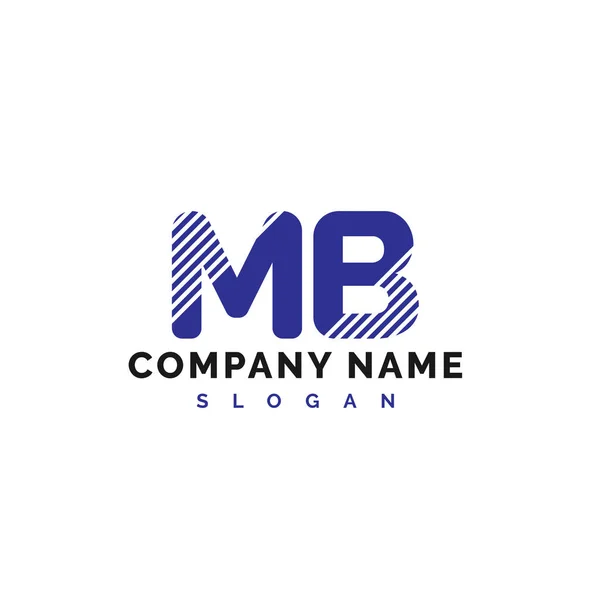 Mbの文字ロゴデザイン Mb文字ロゴベクトルイラスト Vector — ストックベクタ