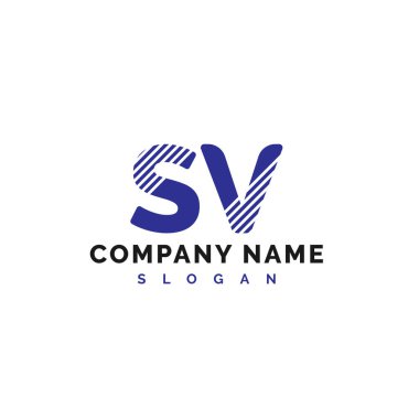 SV Harf Logosu Tasarımı. SV harf logo Vektör İllüstrasyonu - Vektör
