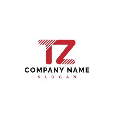 TZ Harf Logosu Tasarımı. TZ harfi logo taşıyıcı illüstrasyonu - Vektör