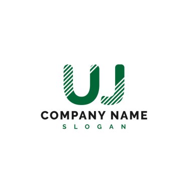 UJ Mektup Logosu Tasarımı. UJ Harf Logo Vektörü İllüstrasyonu - Vektör