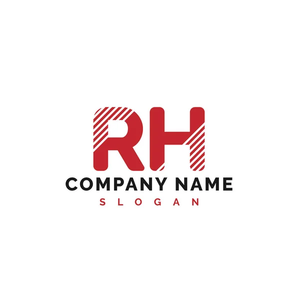 Rhレターロゴデザイン Rhの手紙のロゴベクトルイラスト Vector — ストックベクタ