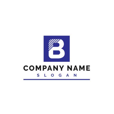 B Harfi Logo Tasarımı. B harfi logo Vektör İllüstrasyonu - Vektör
