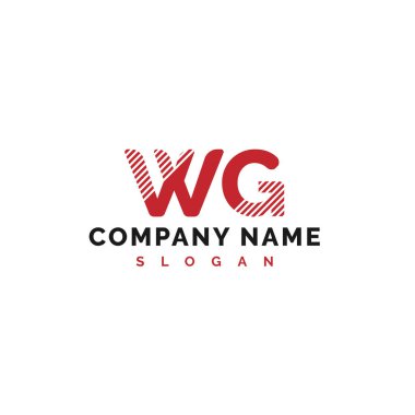 WG Mektup Logosu Tasarımı. WG Harf Logo Vektörü İllüstrasyonu - Vektör