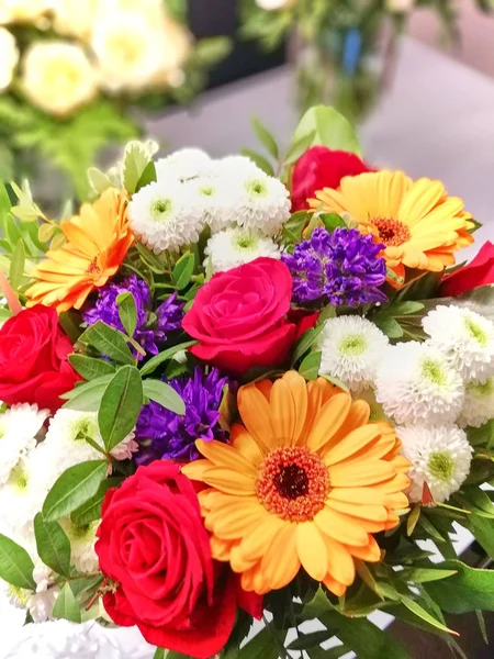 Fiori Rosa Whit Rosa Matrimonio Decorazione Bouquet — Foto Stock