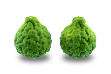 kırpma yolu ile beyaz arka plan üzerinde izole taze bergamot meyve