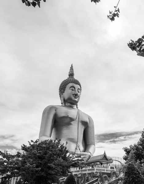 Paisaje Gran Estatua Oro Buda Templo Wat Muang Hito Provincia —  Fotos de Stock